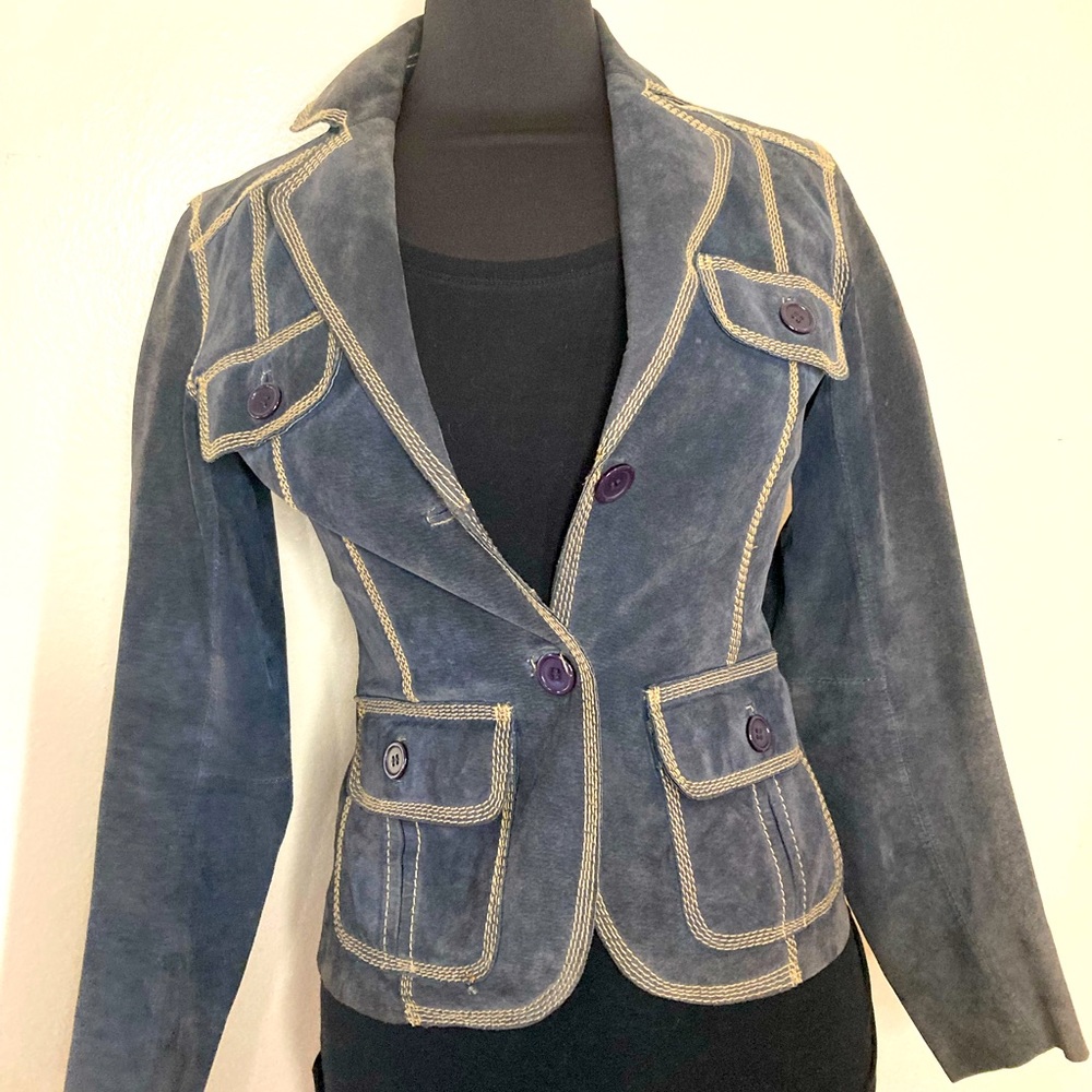 Rolf Shulte 100% leather jacket with stitching